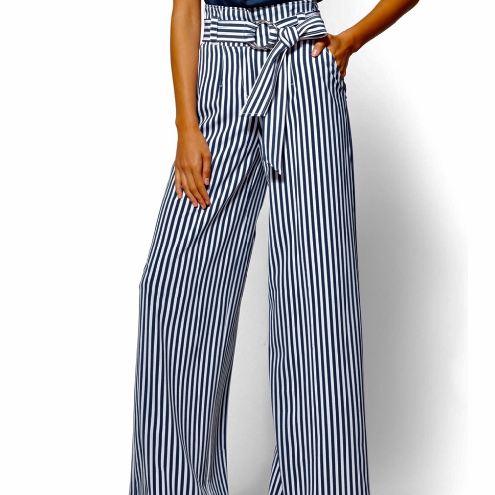 Paperbag Waist Wide-Leg Pants